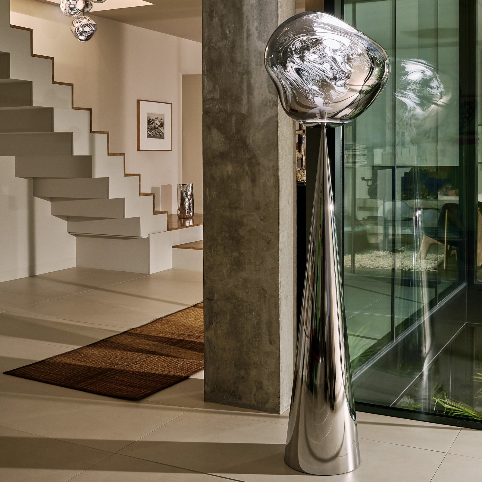 Melt Cone Fat Piantana Silver/Silver - Tom Dixon