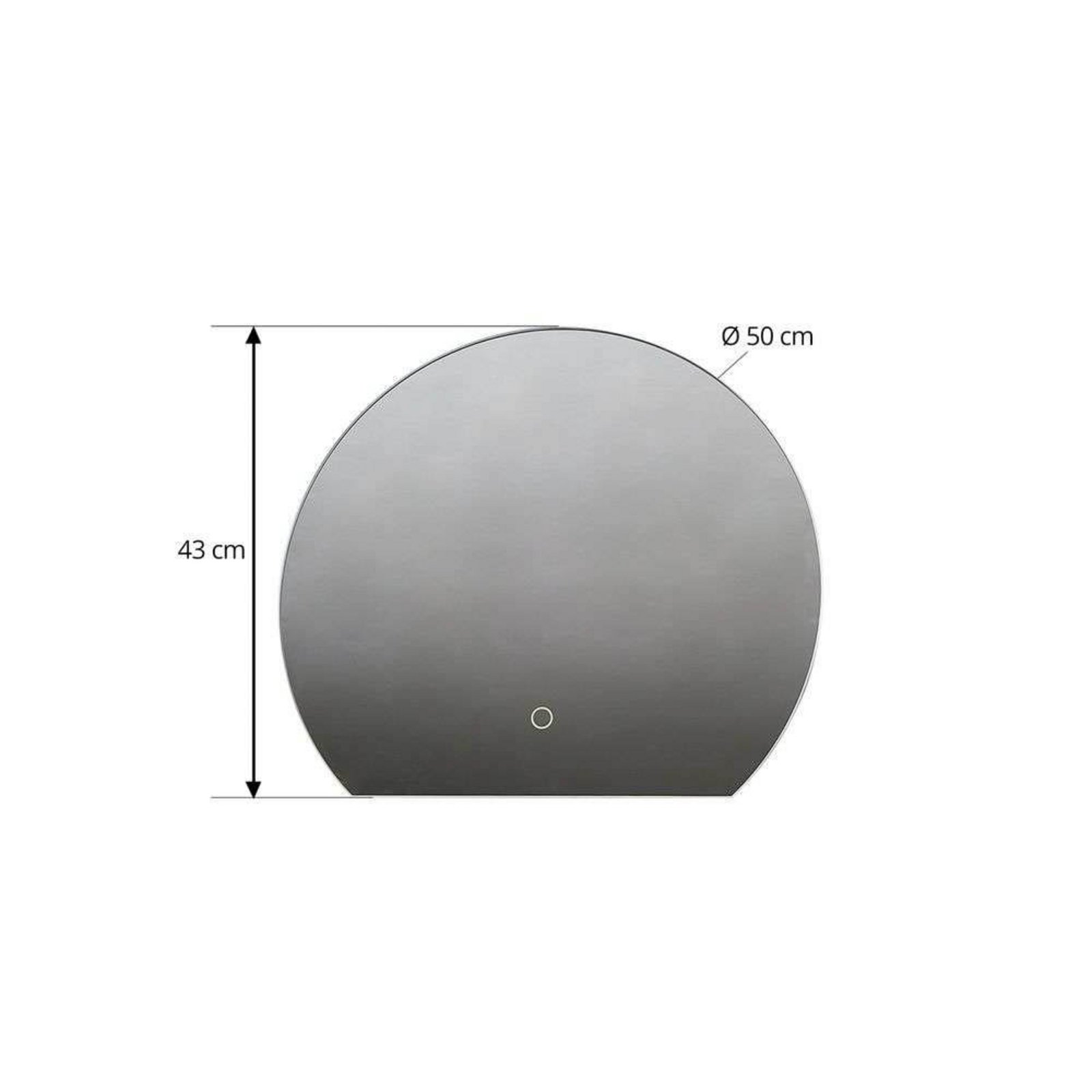 Celestiel LED Spegel Half Round Ø50 CCT Mirror - Lucande