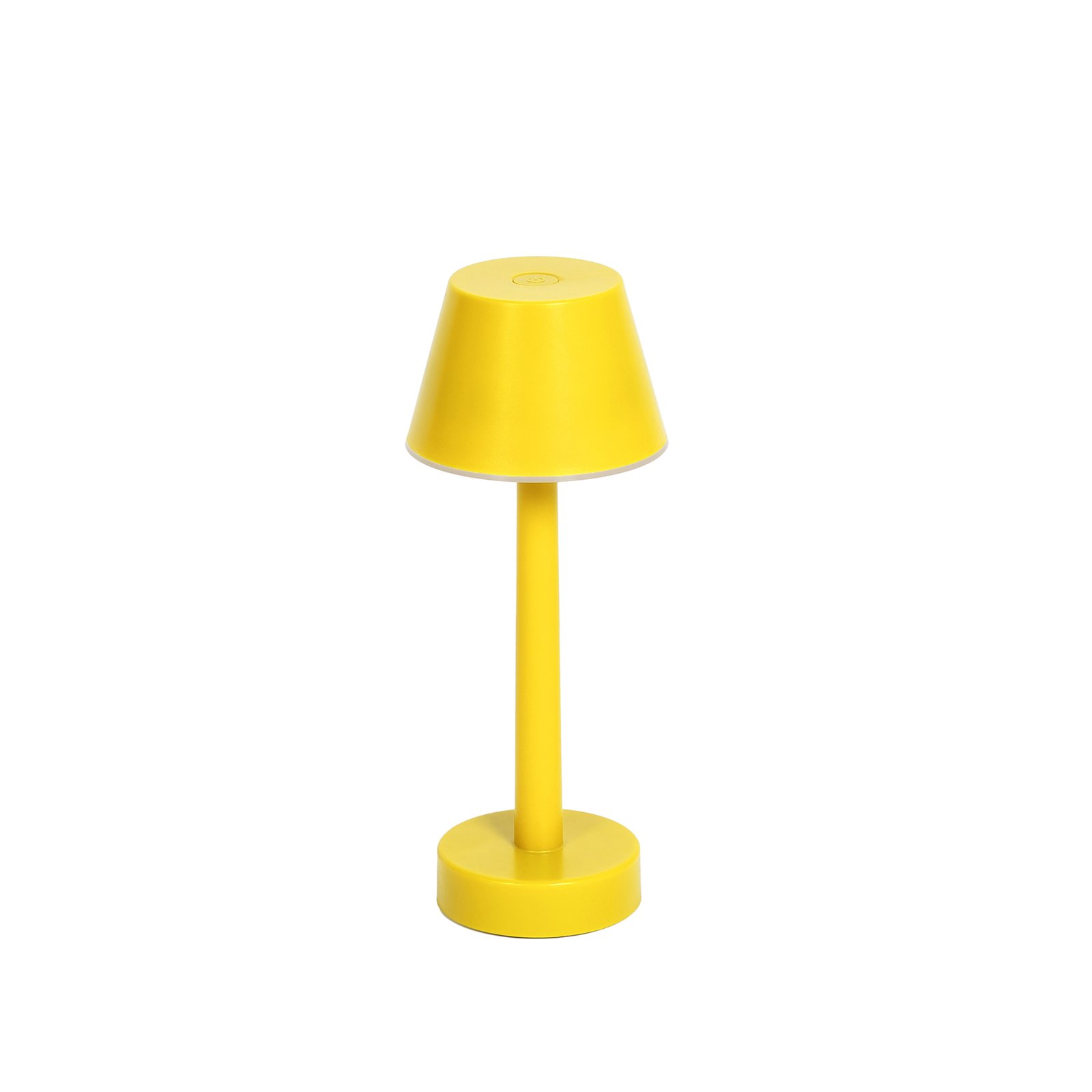 Lindby LED-laddningsbar lampa Gaja, gul, USB, IP44, RGBW, dimbar