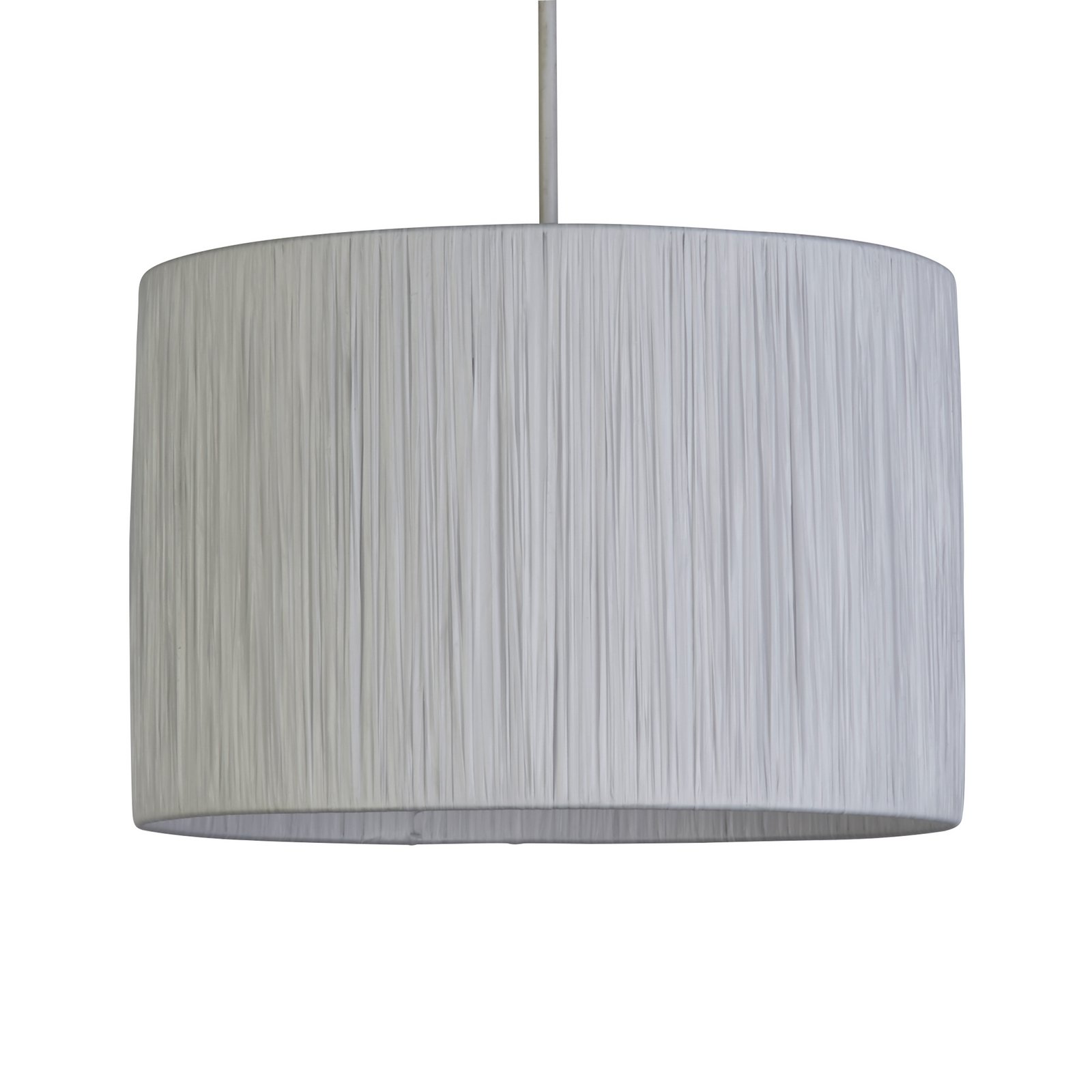 Závěsné světlo Morianna, bílé, proutěné, Ø 30 cm, E27