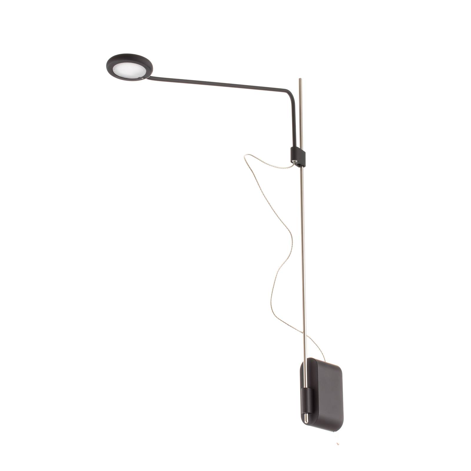 ICONE Tecla height-adjustable LED wall light, for Workroom / Office, metal, 5 W, H: 67.5 cm