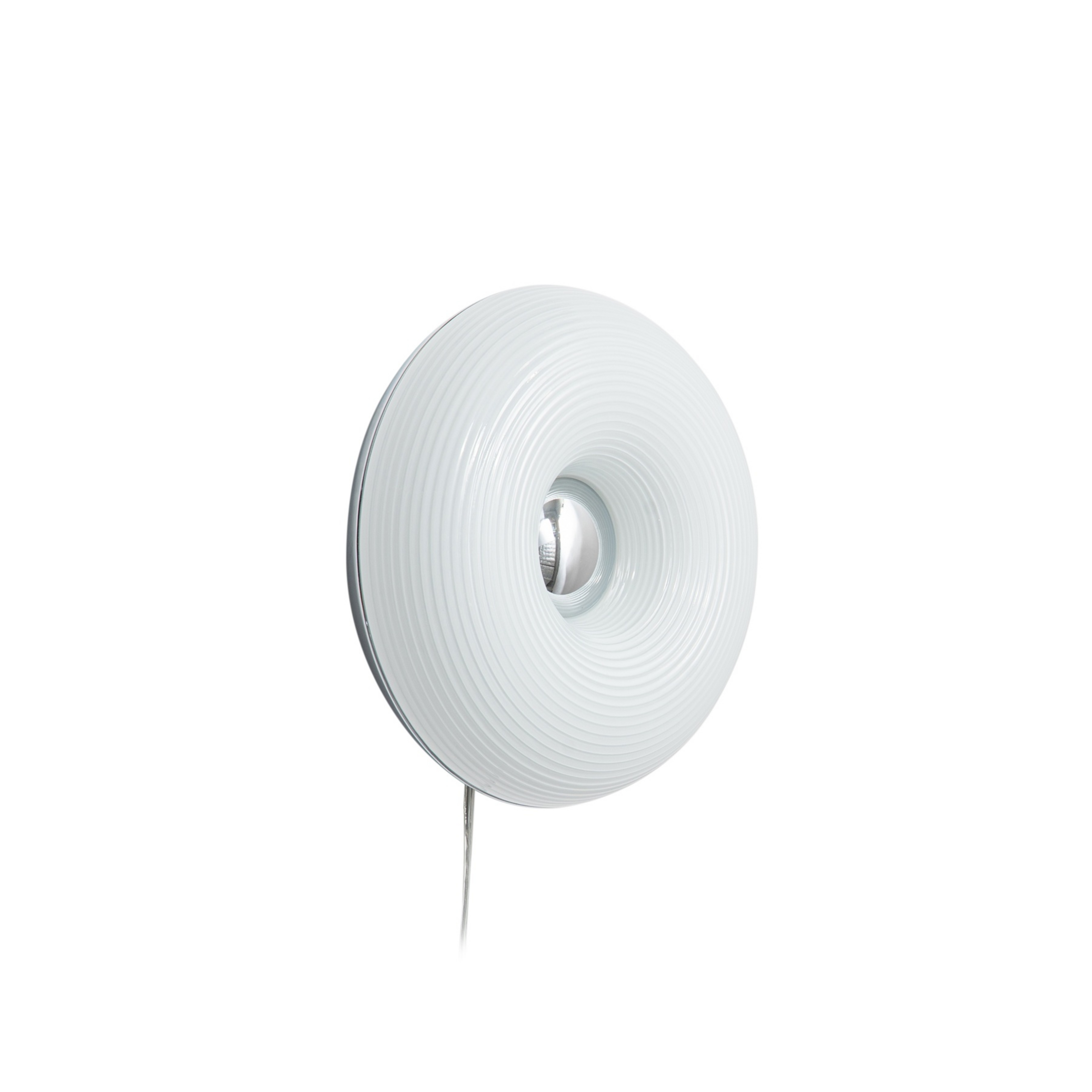 Fjora LED stolna/zidna lampa, bijela/krom, Ø 30 cm - Lindby
