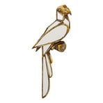 KARE objeto de parede Parrot Mirror, polyresin, vidro, dourado