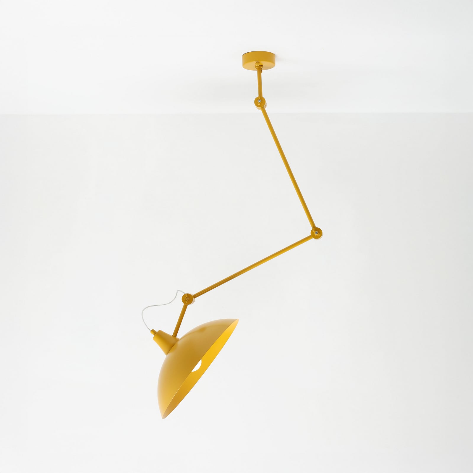 Viseća lampa Melos, žuta, Ø 36 cm, metalna - Aldex