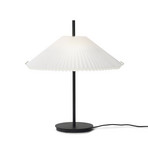Nebra LED-Tischlampe, schwarz/weiß, 45cm, Textil - New Works