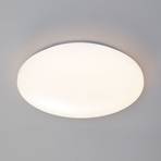 Pollux LED ceiling lamp, Ø 37 cm, plastic, motion detector