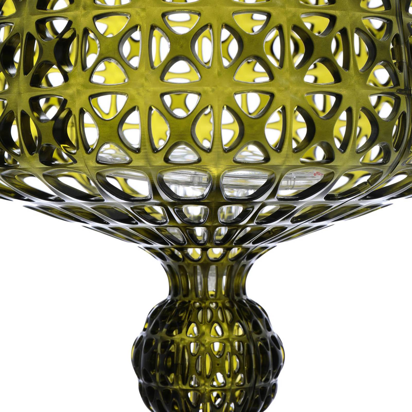 Kartell lampa stołowa LED Mini Kabuki, zielona, wysokość 70 cm
