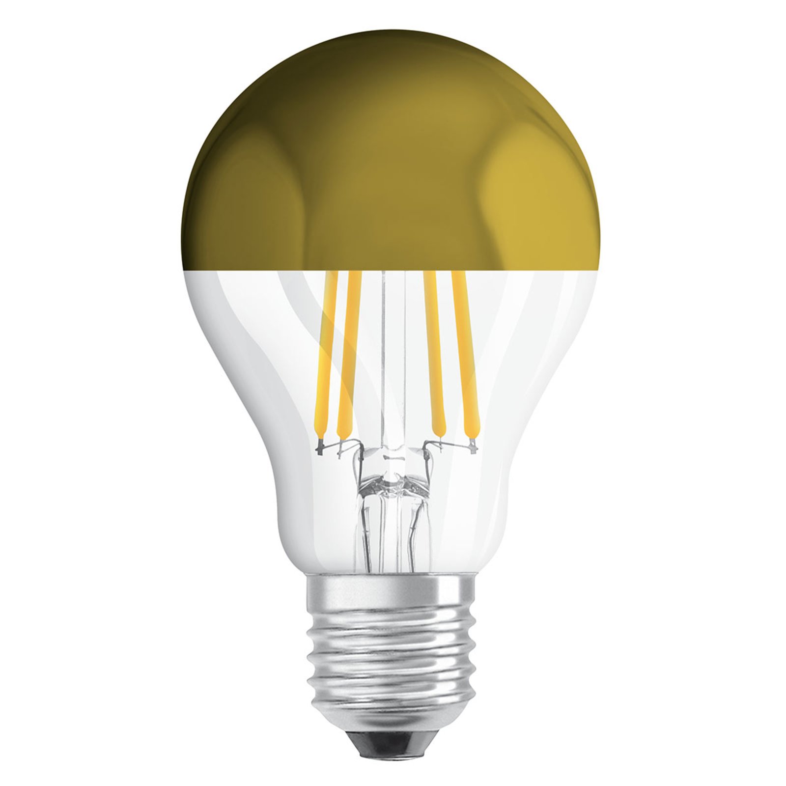 OSRAM LED bulb E27 gold mirror 6.5W 2,700 K