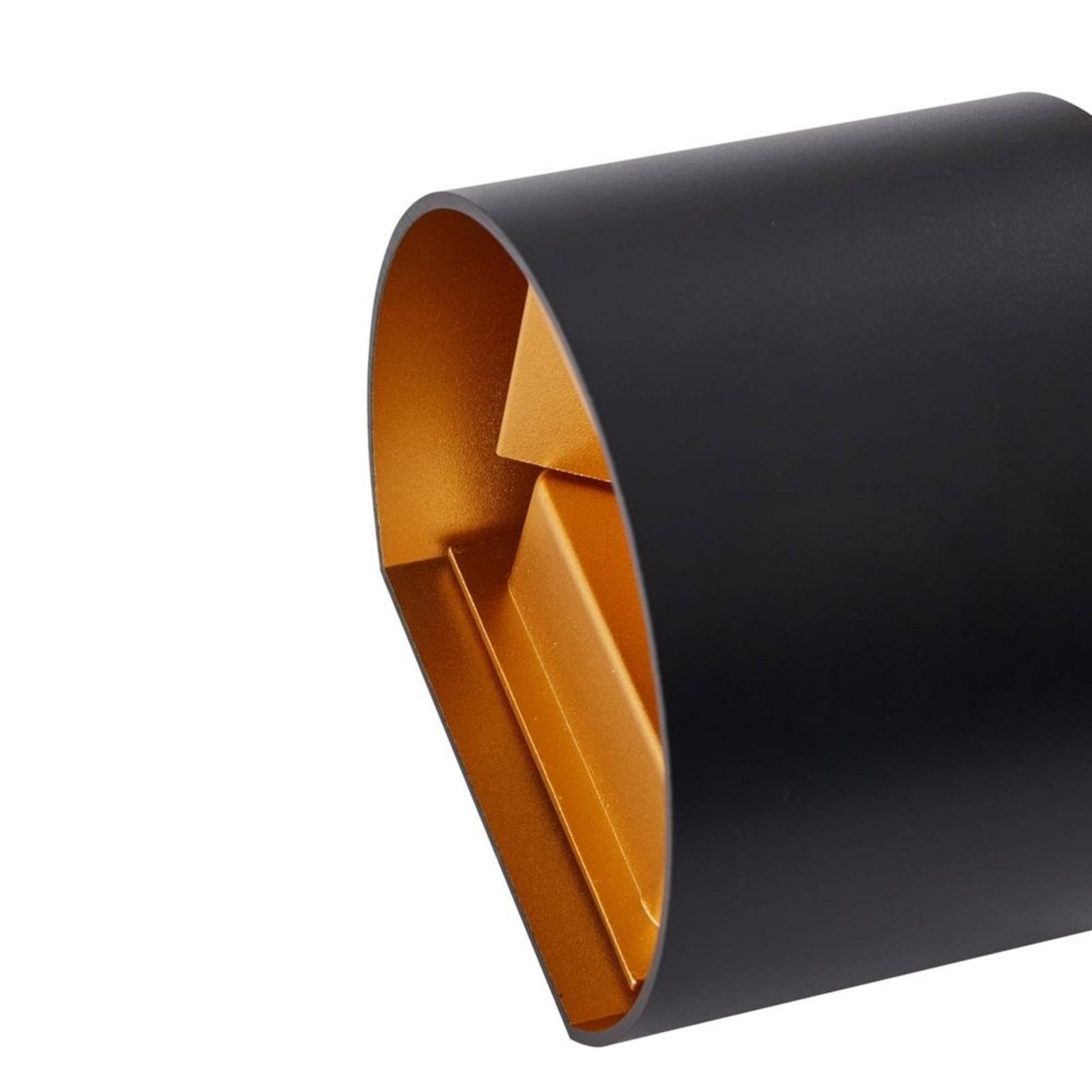 Nivar Round LED Aplique Exterior Black/Gold - Lindby