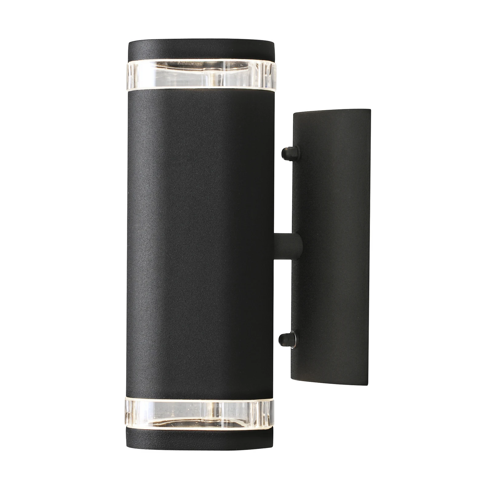 Candeeiro de parede exterior Modena com ranhura, 2 luzes preto