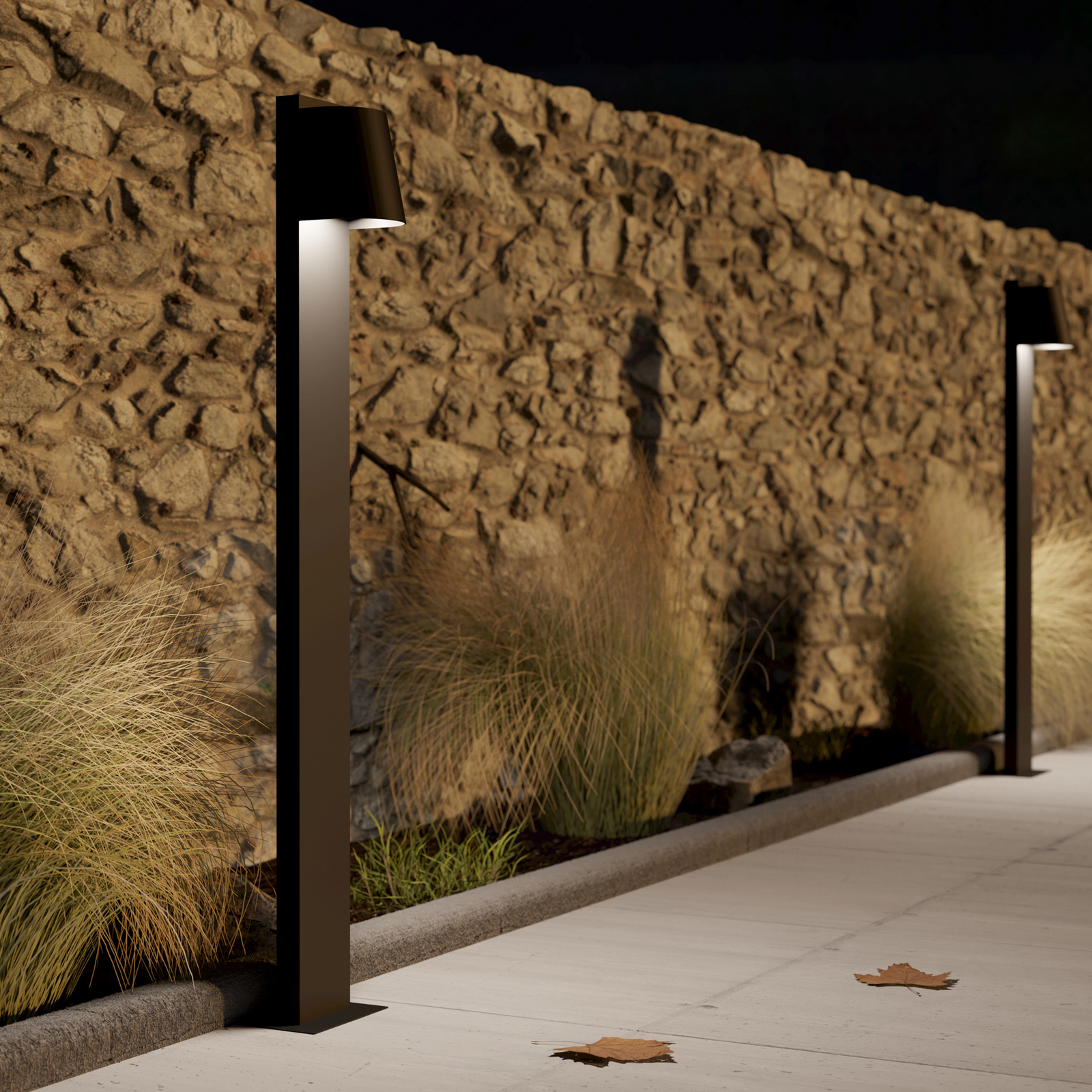 Stagnone LED path light in black