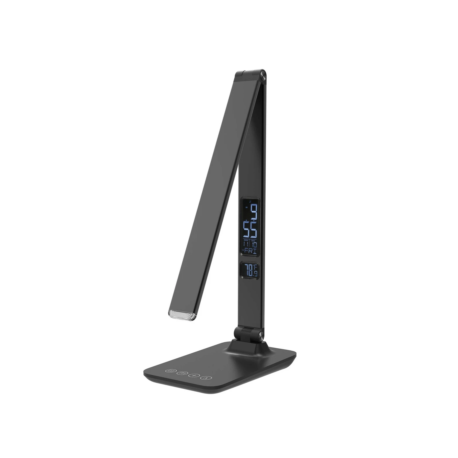 Aluminor Sandra lampe à poser LED horloge, noire