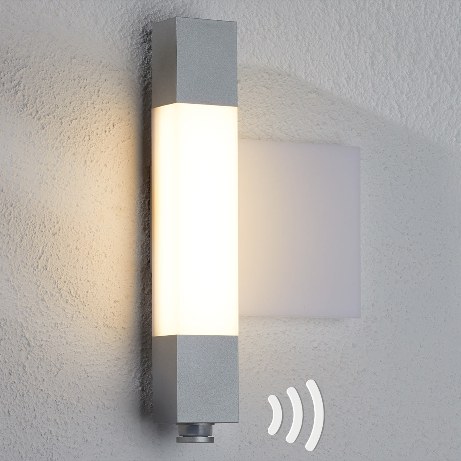 Steinel STEINEL L630 LED outdoor wall light, house number, plastic, 8.2 W, energy efficiency: A+, W: 21.1 cm, H: 36.4 cm