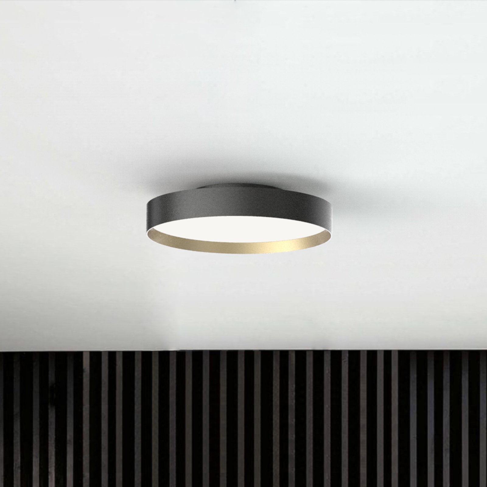 LOOM DESIGN Lucia ceiling lamp Ø45cm black/gold