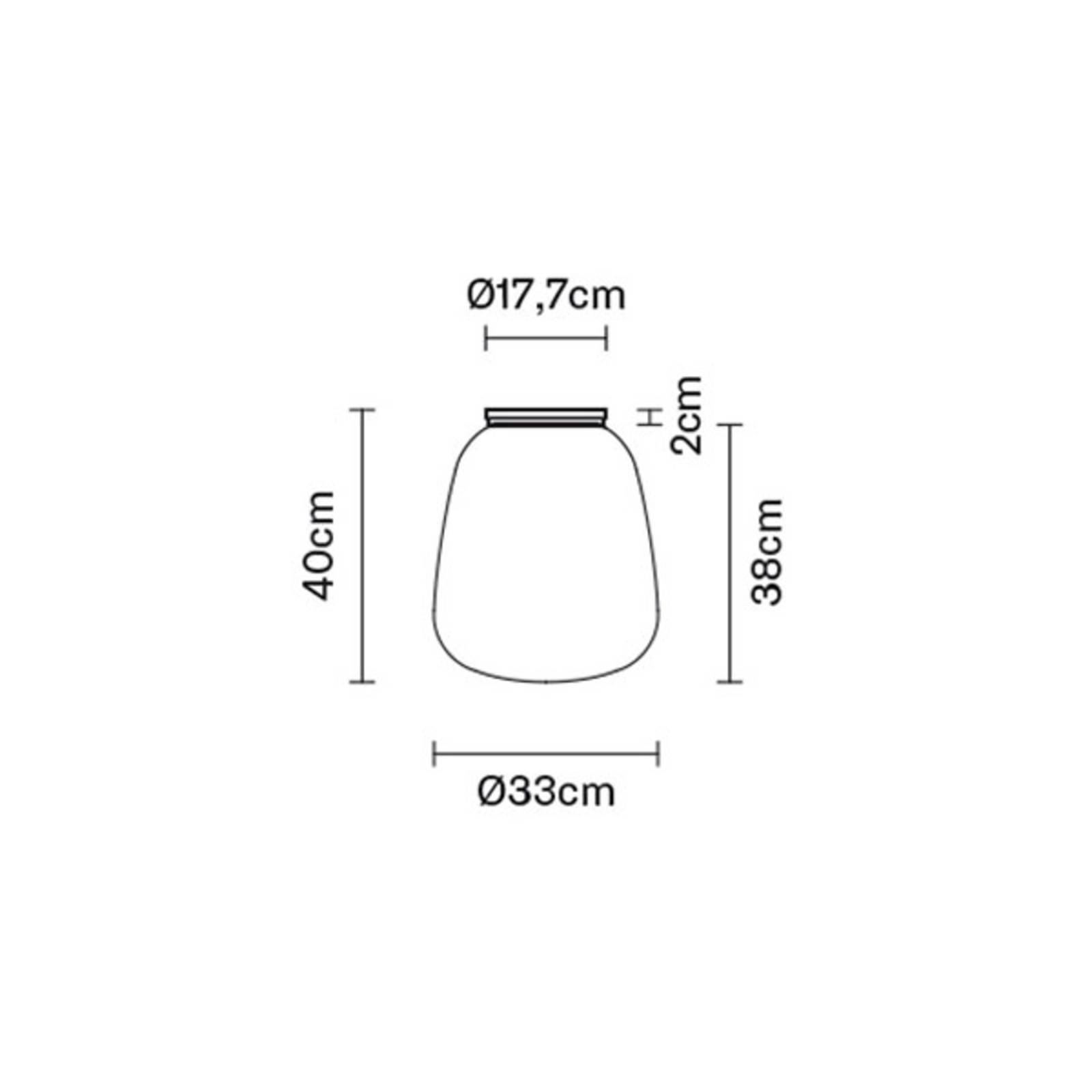 Fabbian Lumi Baka Glas-Deckenleuchte, Ø 33 cm günstig online kaufen