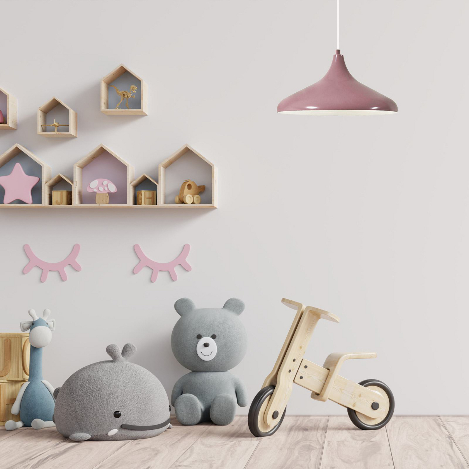 Suspension Claus, lilas/blanc, Ø 35 cm, métal