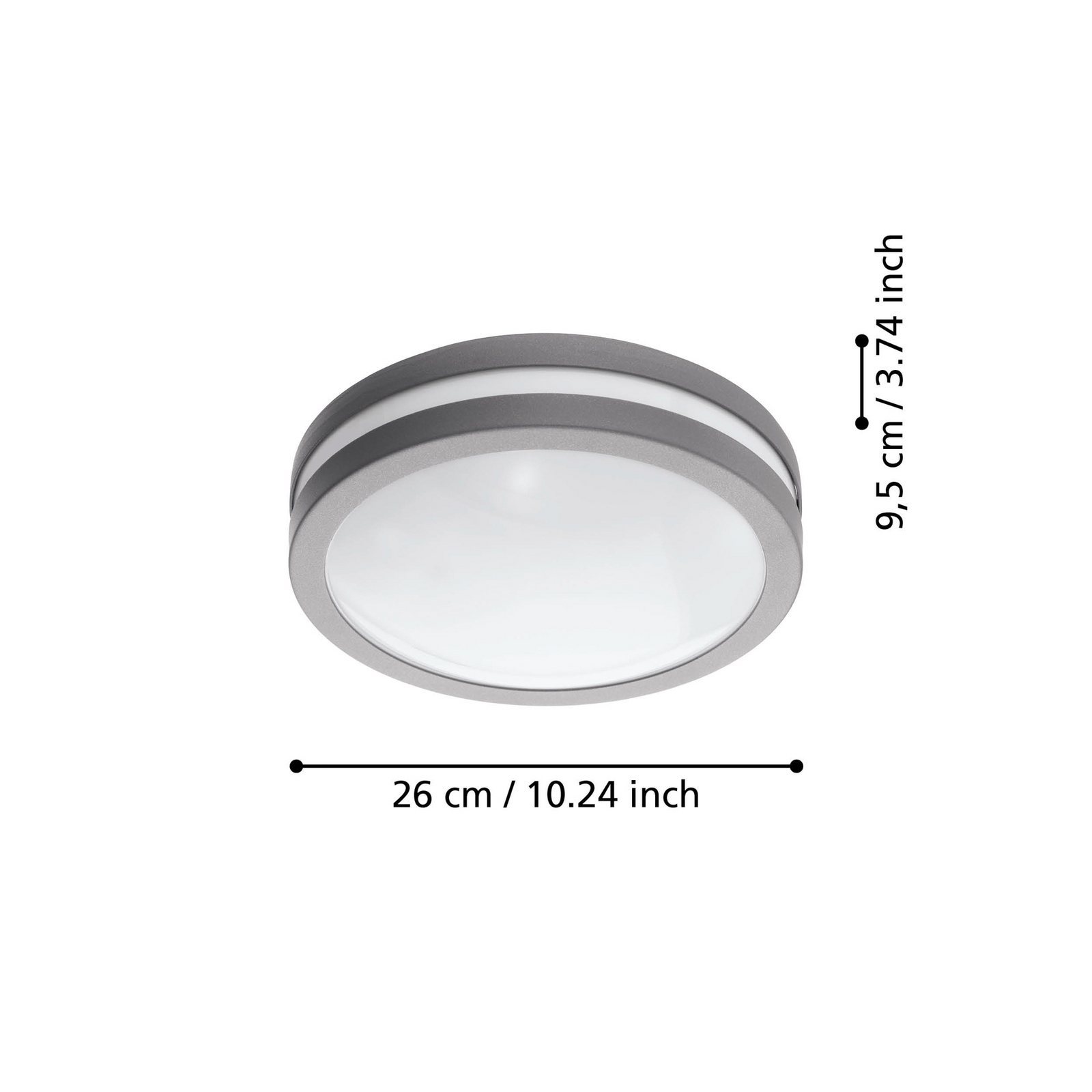 EGLO connect Locana-C Applique da esterni LED argento