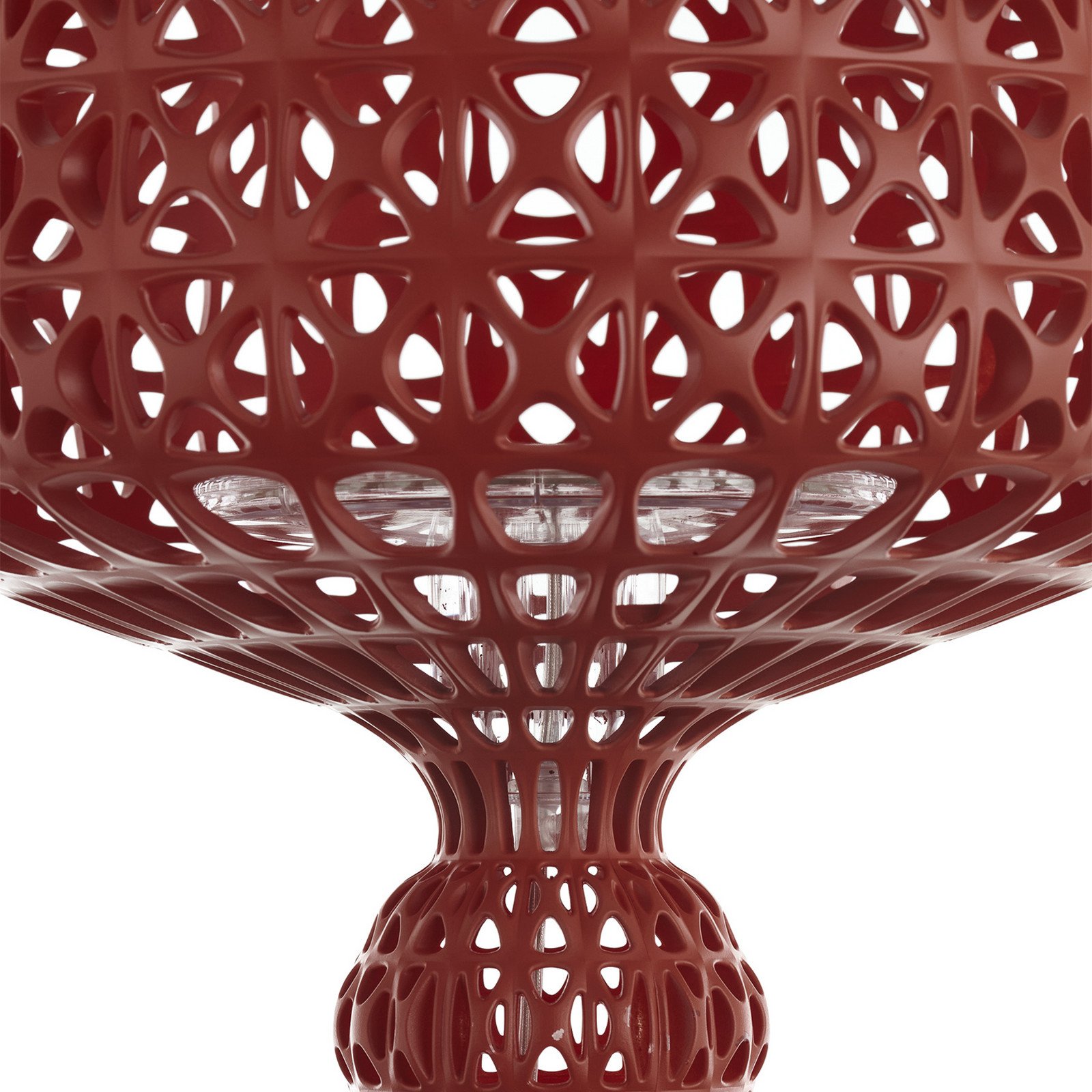 Lampă de masă LED Kartell Mini Kabuki roșu închis înălțime 70 cm - Camera de zi / sufragerie - design - vin roșu - Plastic