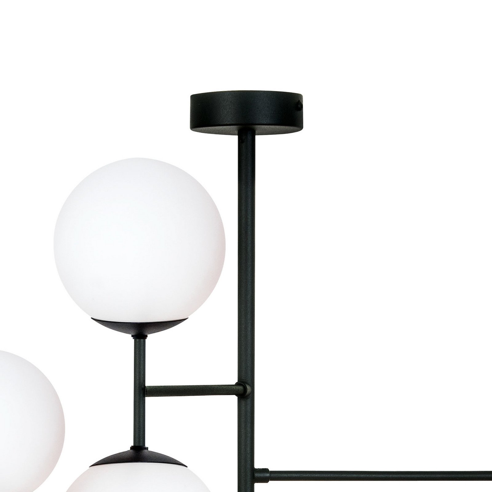 Domiluce Plafonieră Korek negru/alb sticlă 75 cm 7 becuri E14 - Camera de zi / sufragerie - Modern - alb negru