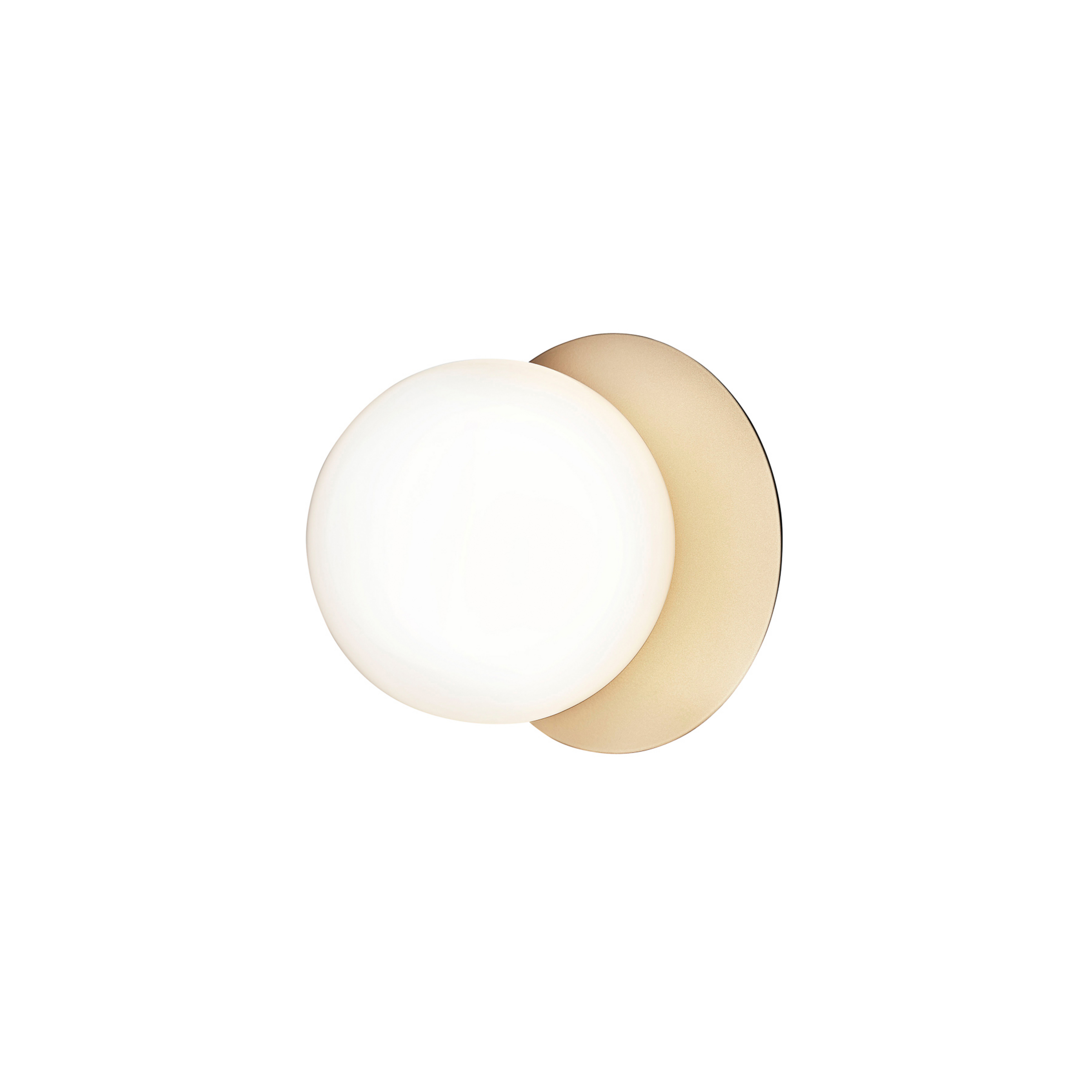 Liila 1 Medium wandlamp, goud/wit, IP44, G9 - Nuura