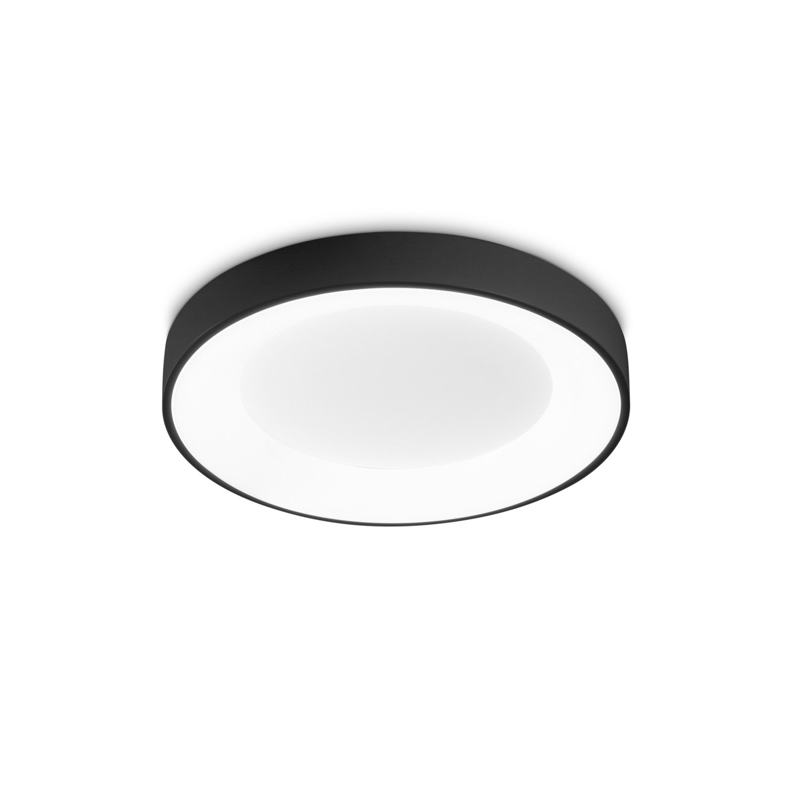 Ideal Lux LED stropné svietidlo Planet, čierne, Ø 40 cm, kov