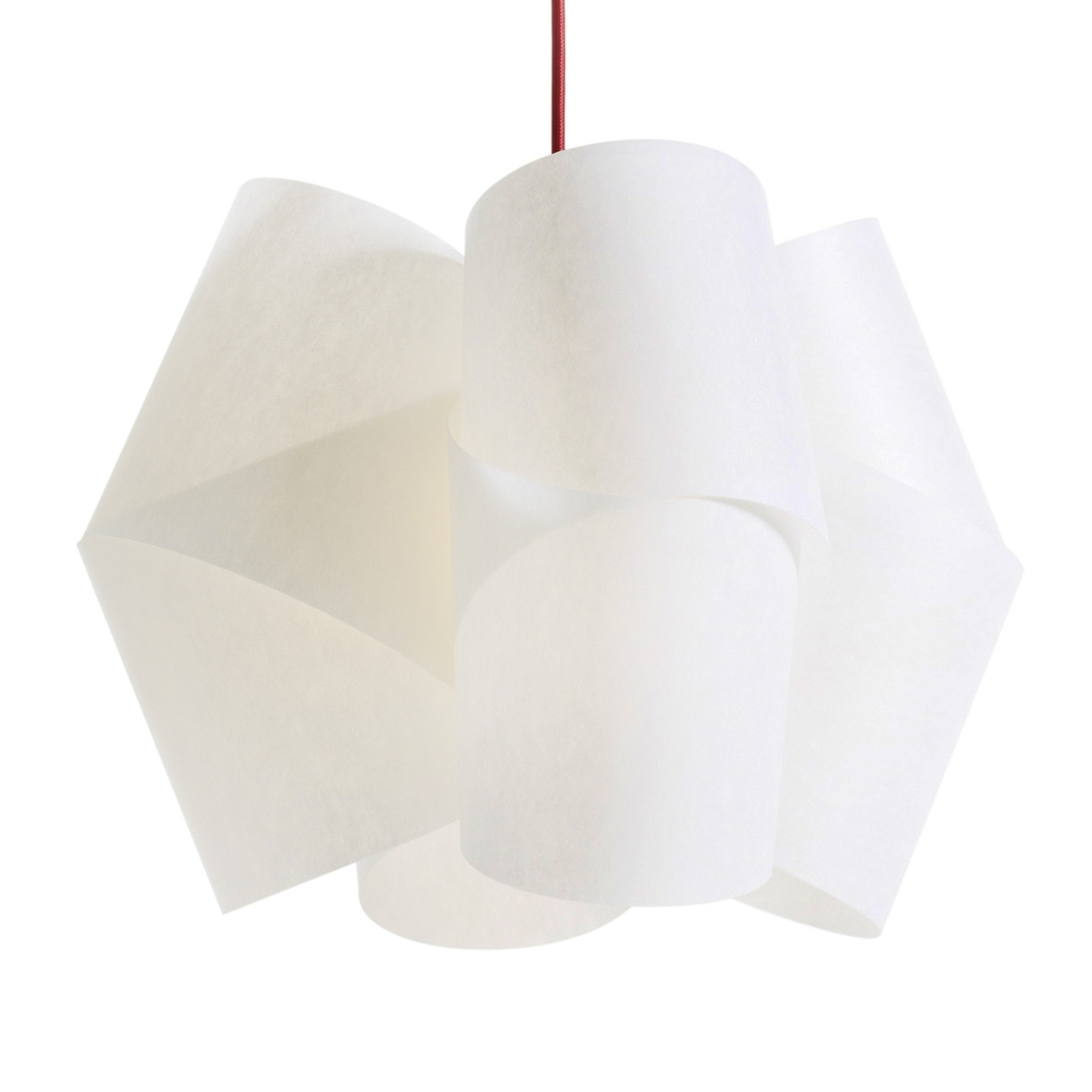 Candeeiro suspenso Julii, branco-vermelho, Ø 54 cm