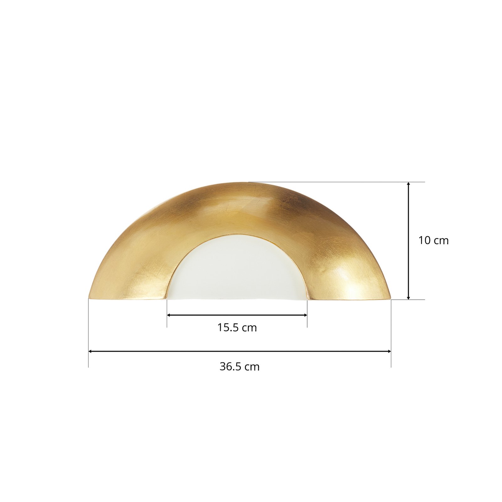 Simple wall lamp Matteo, gold