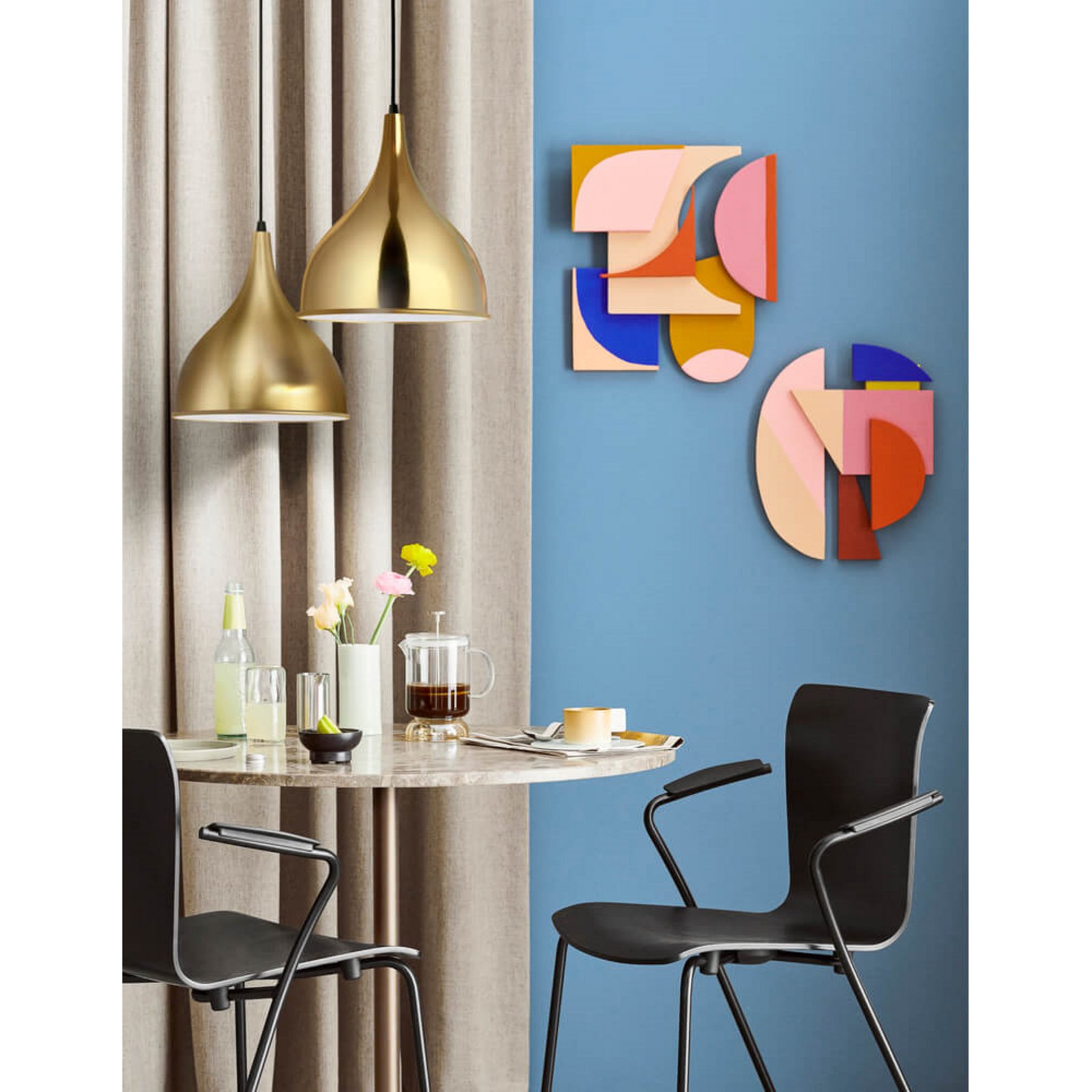 Silhuet Candeeiro Suspenso Brushed Brass - Fritz Hansen