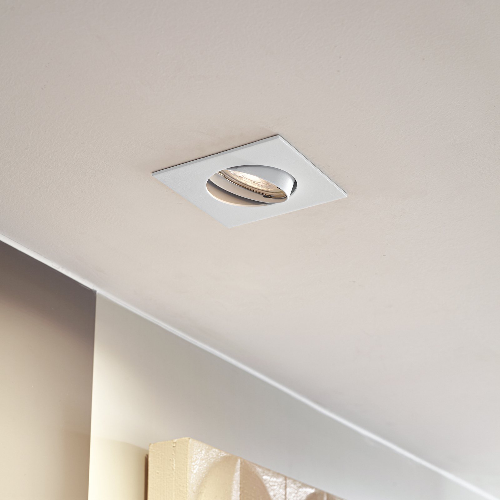 Prios Downlight Fibur, white, 9 cm