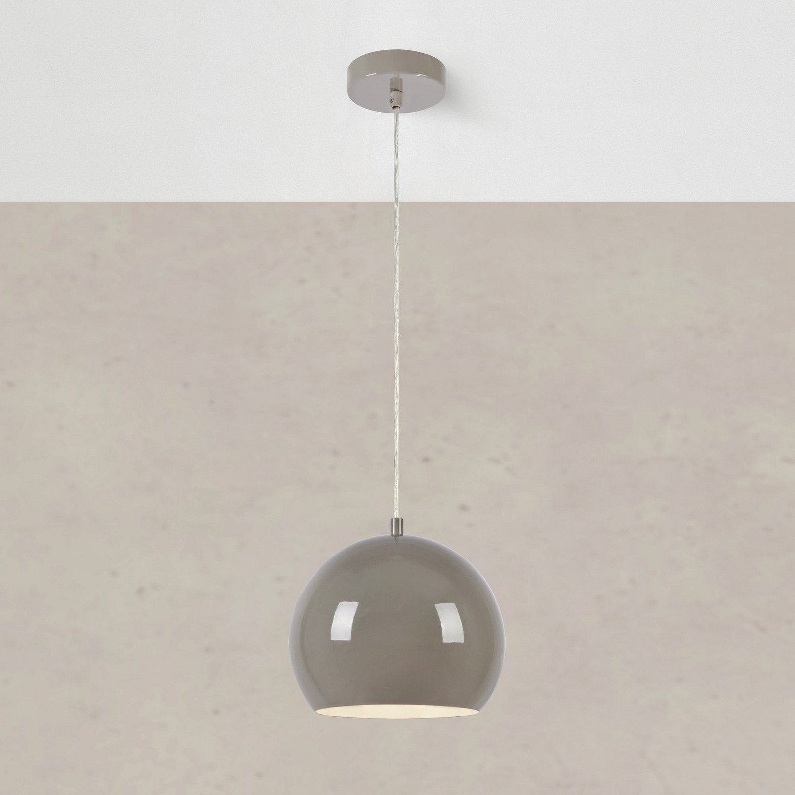 Markslöjd Lampă suspendată Pop Ø 20 cm gri metal - Camera de zi / sufragerie - Vintage - gri-bej
