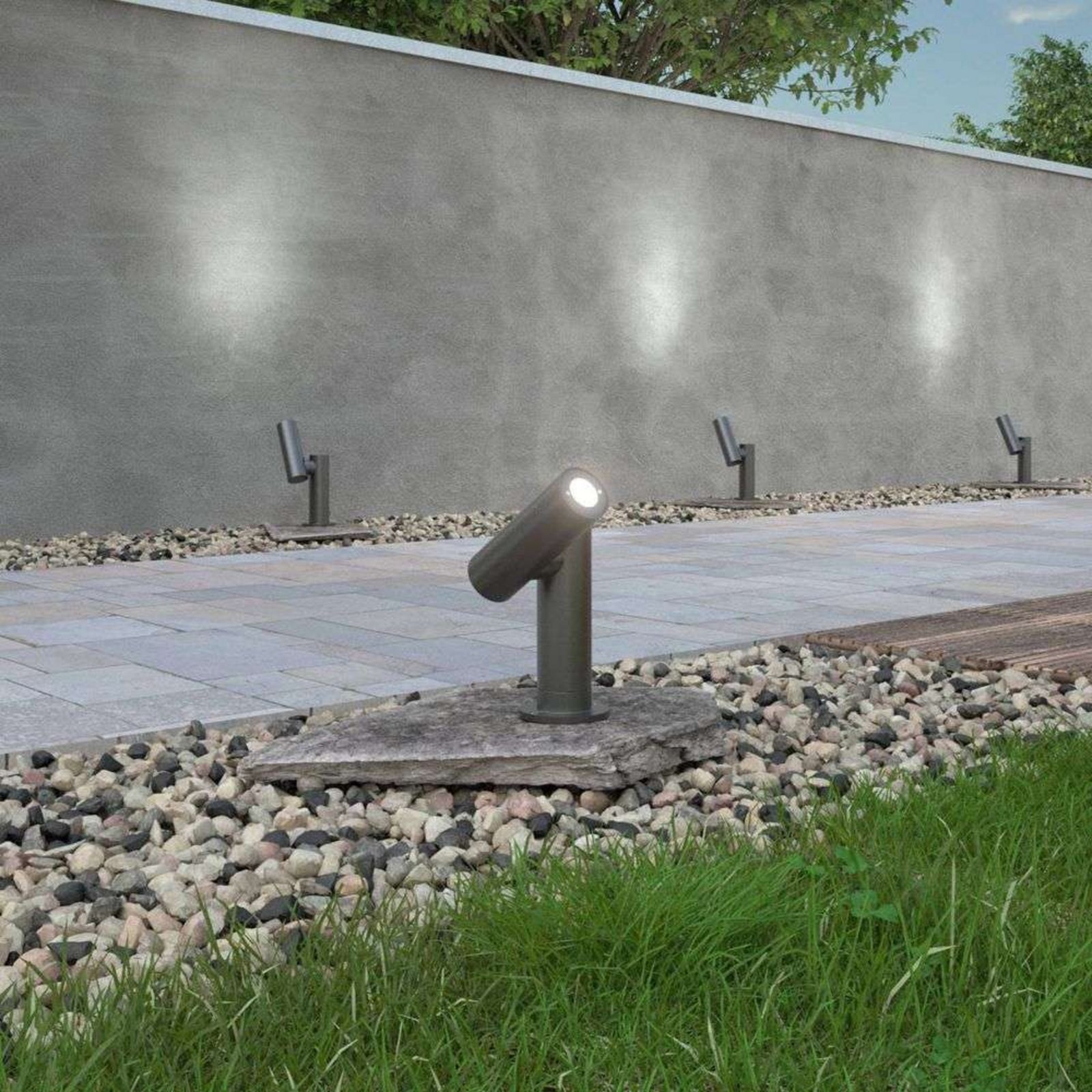 Narea LED Tuinlamp H14 Dark Grey - Lucande