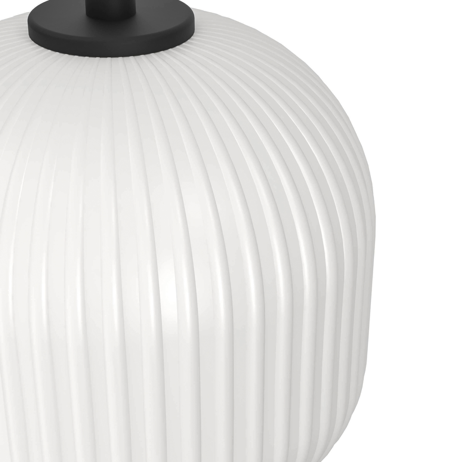 Mantunalle hængelampe, længde 120 cm, sort/hvid, 3 lyskilder.