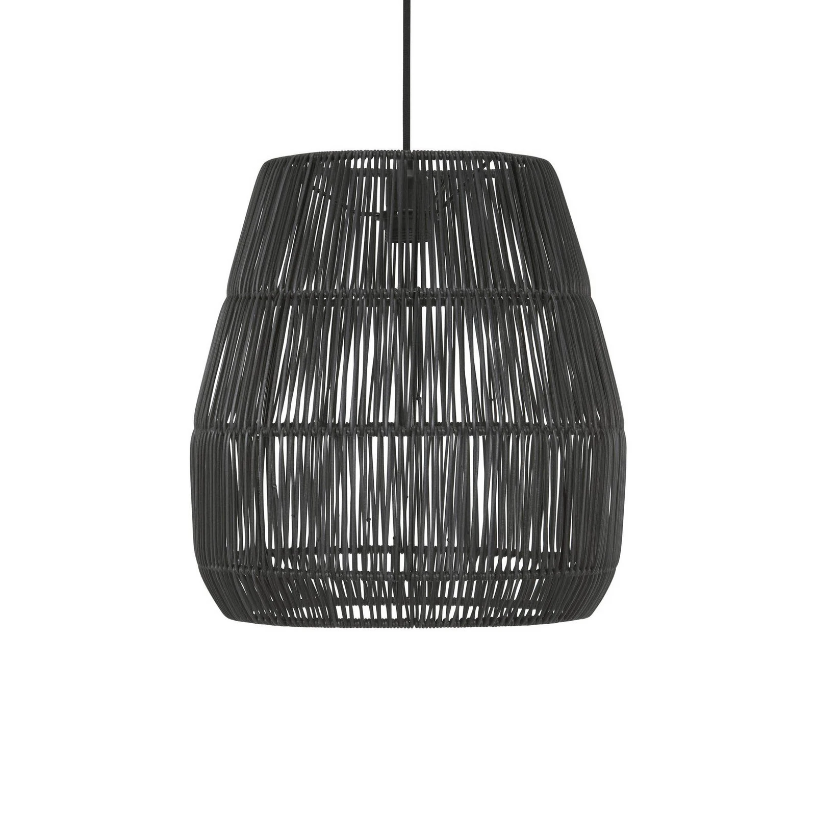 PR Home Saigon viseća svjetiljka, izgled ratana, crna, Ø 38 cm