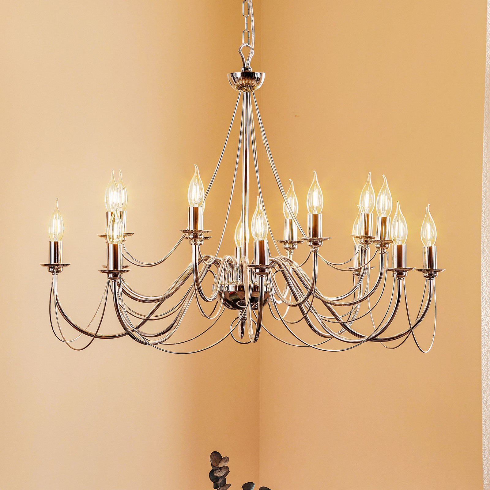 Domiluce Candelabru retro 16 brațe crom - Camera de zi / sufragerie - Metal