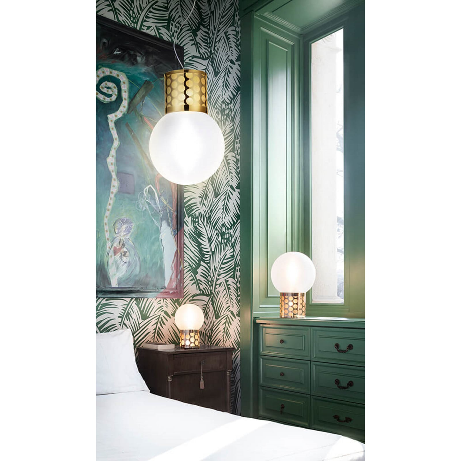 Atmosfera pendellampe guld Slamp - Stue - Plastik