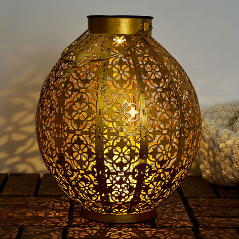 Pauleen Sunshine Aura LED-solcellelampe i gull