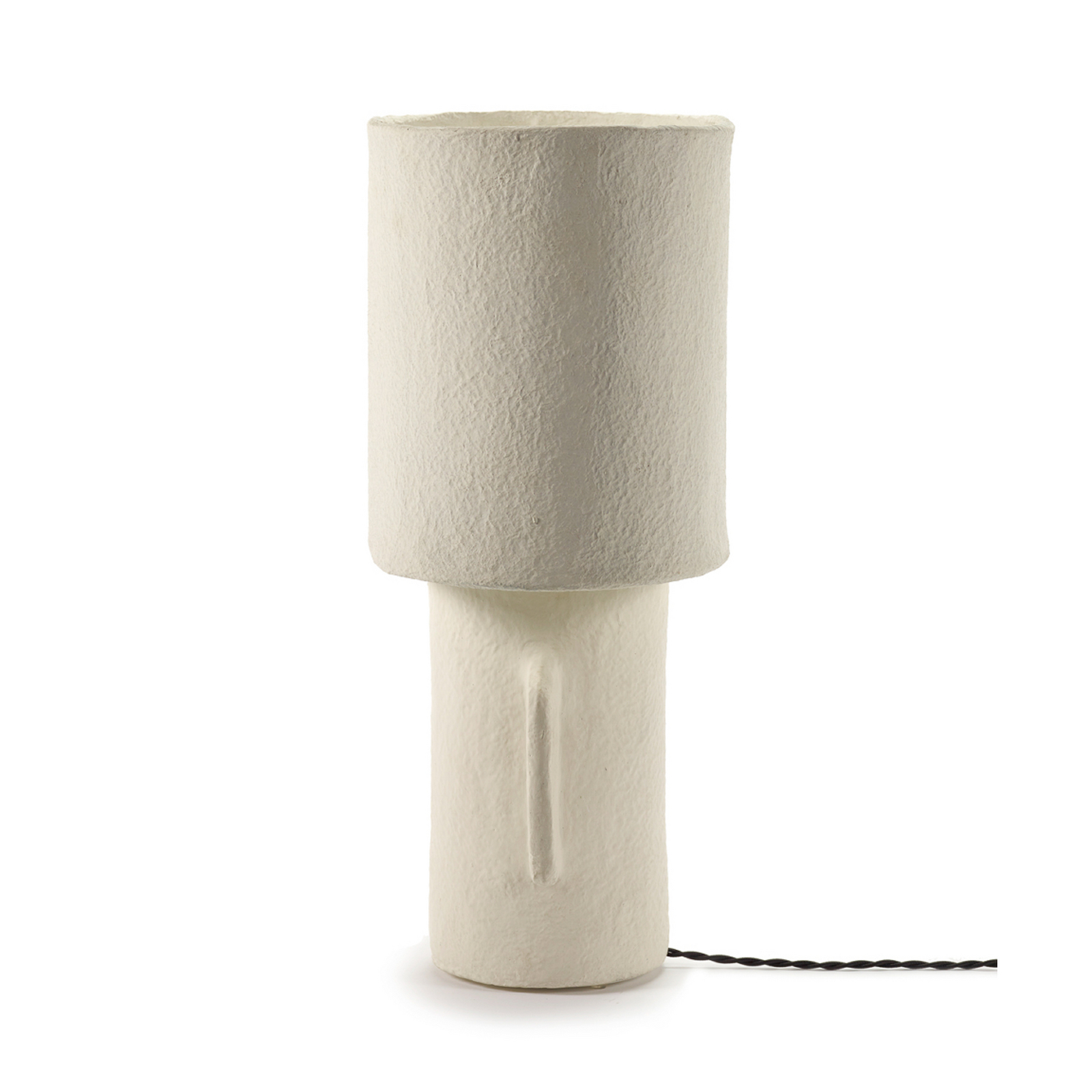 01 M WHITE EARTH bordlampe, hvid, papmaché, højde 54 cm, E27 – Serax