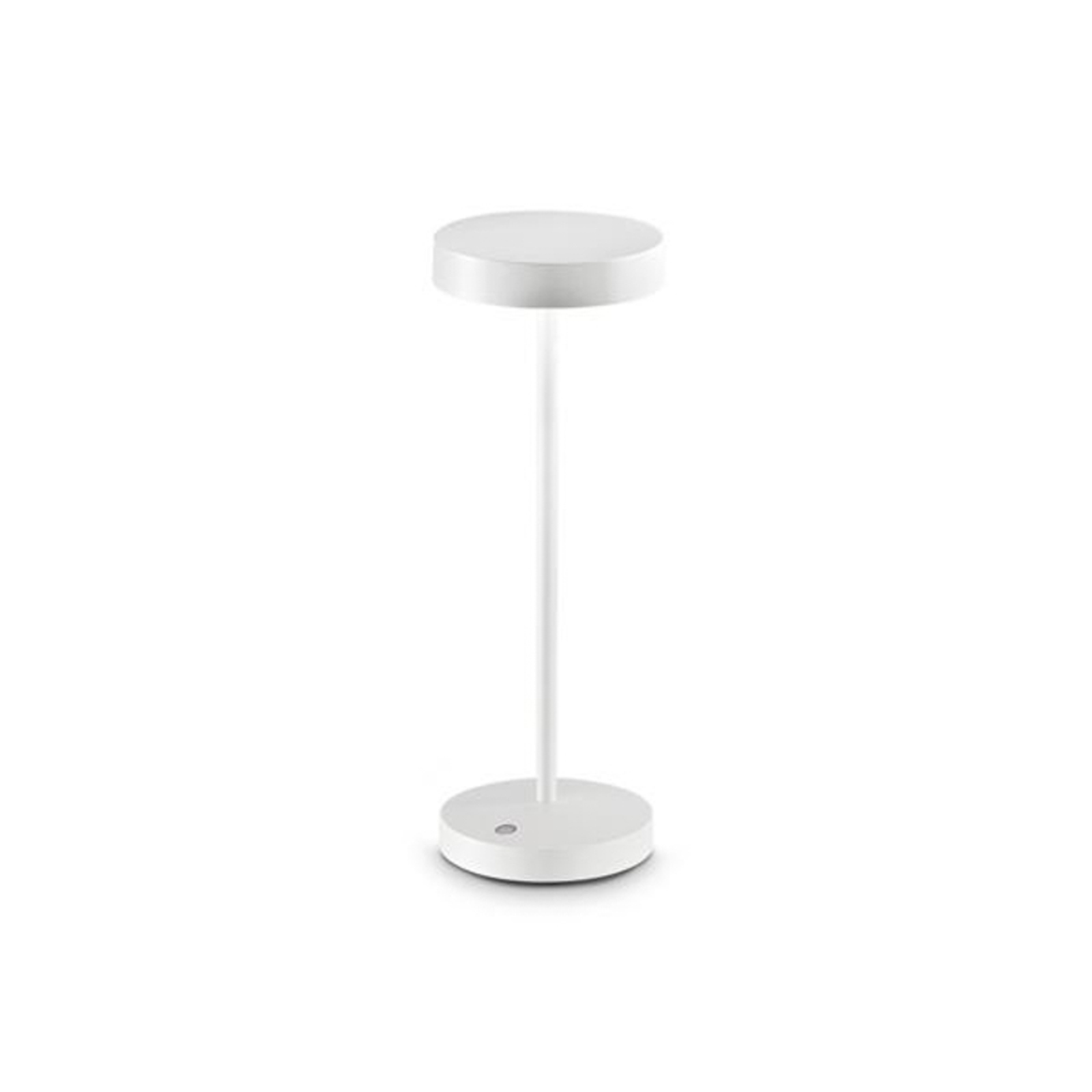Ideal Lux LED oppladbar utendørs bordlampe Toffee hvit, metall 32 cm