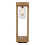 Candela pillar light in a wood look, height 50 cm