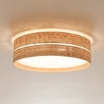 Calma plafondlamp, beige, raffia, Ø 60 cm, E27