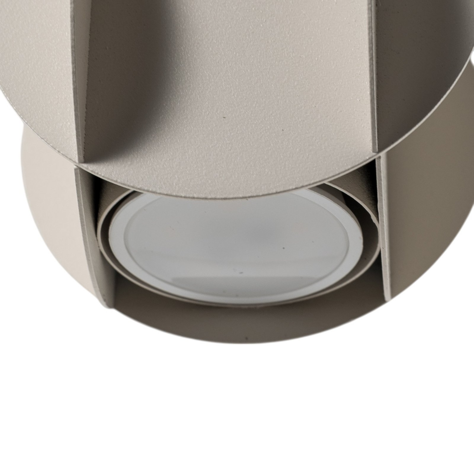 Závěsné svítidlo GAMBIT, krémově bílá, Ø 10 cm, kov, GU10 LED