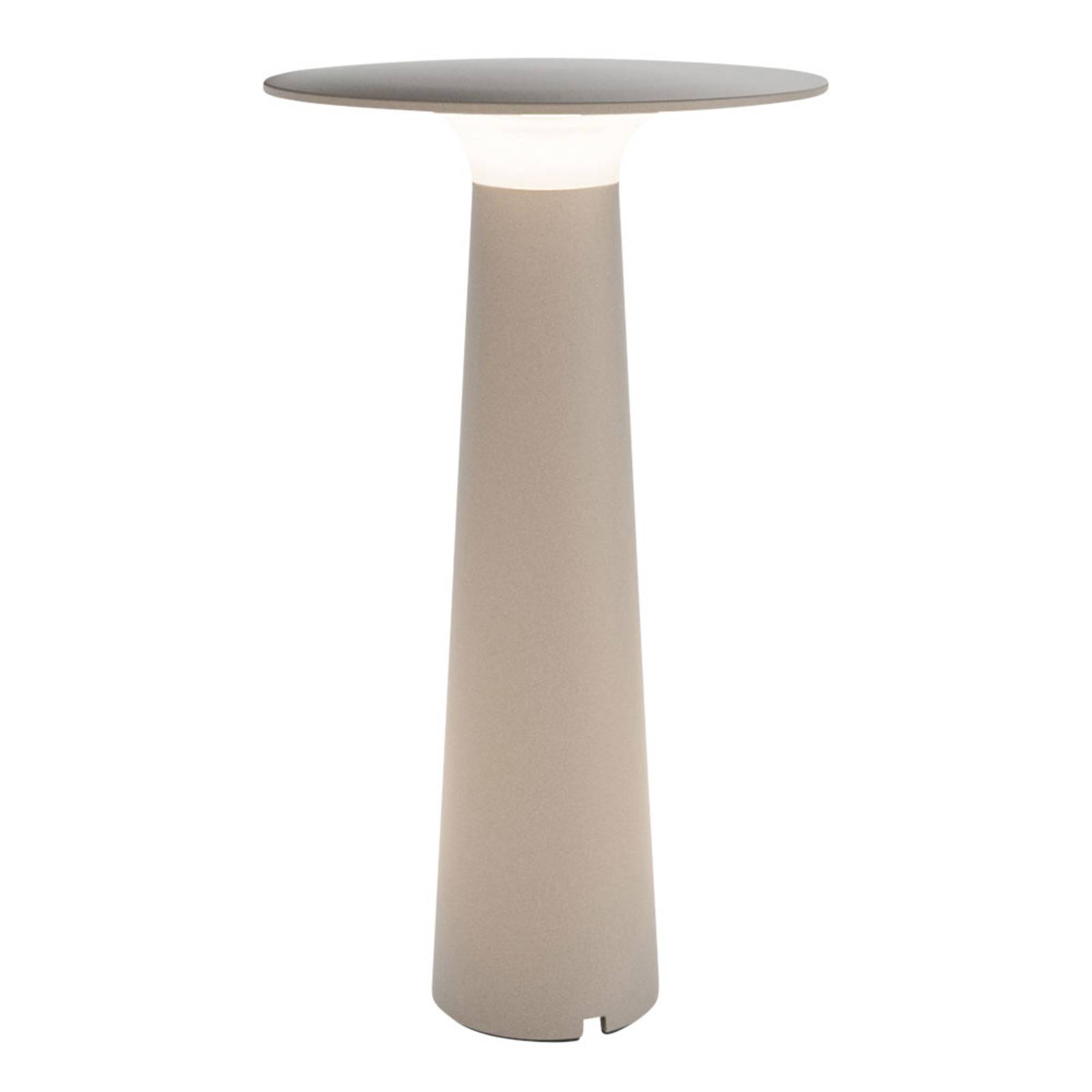 IP44.de lix LED battery table lamp dimmable bronze, die-cast aluminium, polycarbonate, 4.2 W, H: 24.5 cm