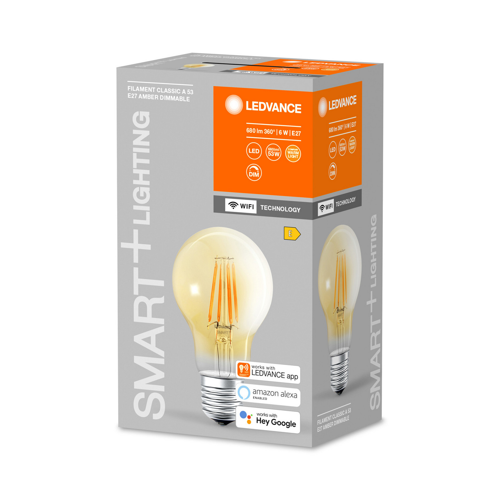 LEDVANCE SMART+ WiFi E27 6W Classic auriu 2.400K