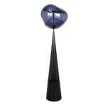 Tom Dixon Melt Cone Fat, rauchgrau, Fuß schwarz, 175 cm