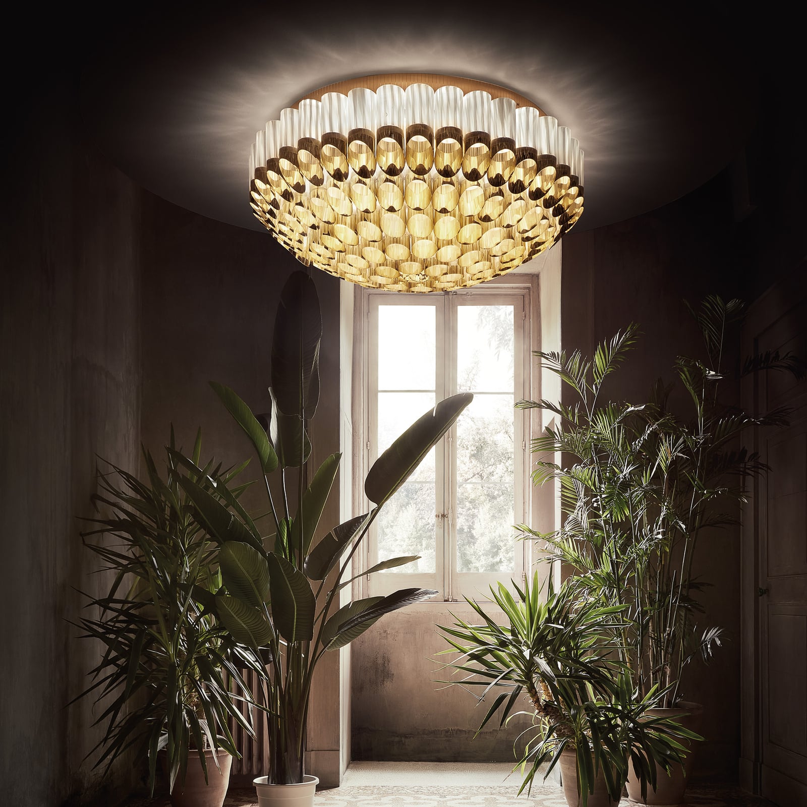 Plafón Odeon Ceiling, dorado, Ø 102 cm - Slamp