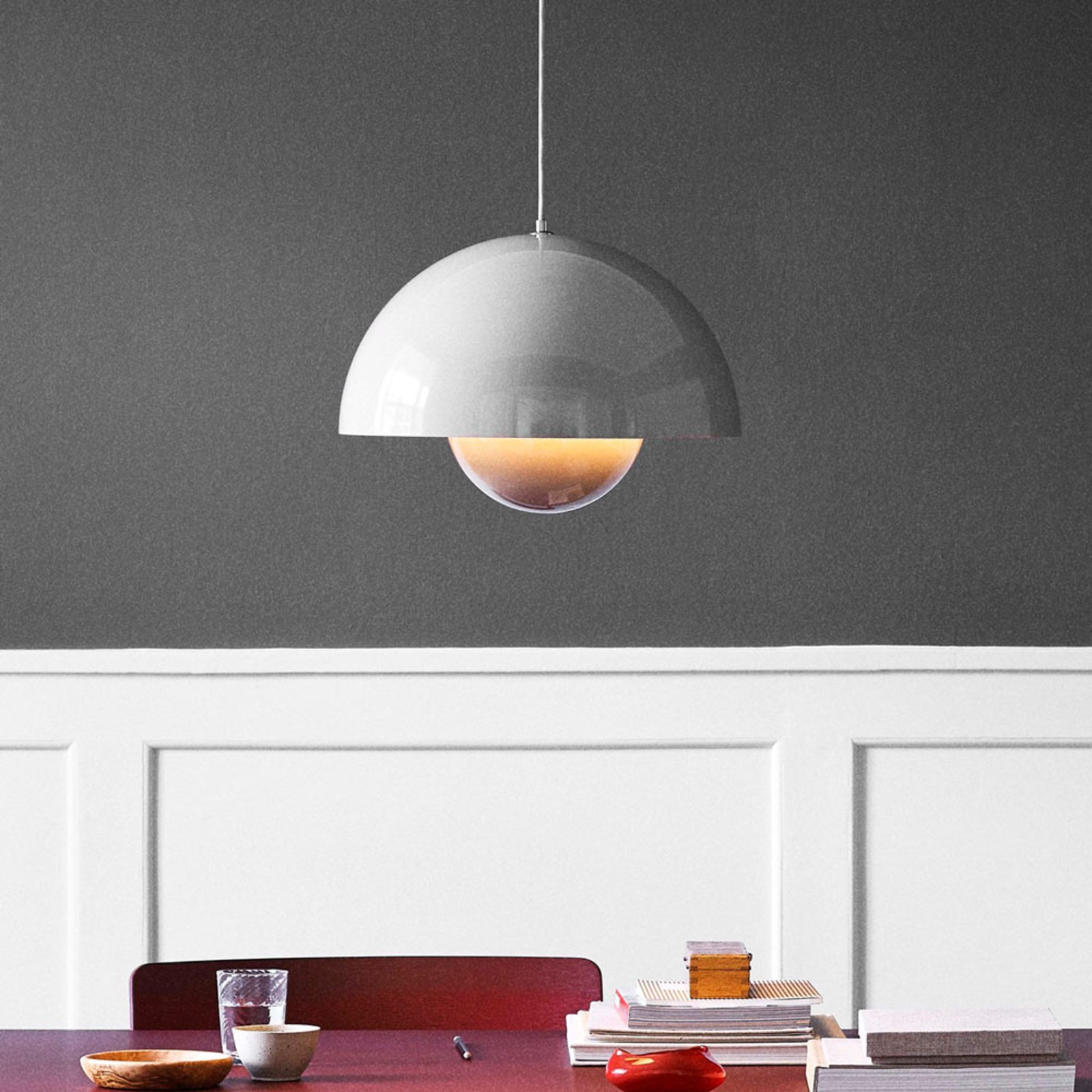 Big Flowerpot VP2 Pendelleuchte Grey Beige - &Tradition