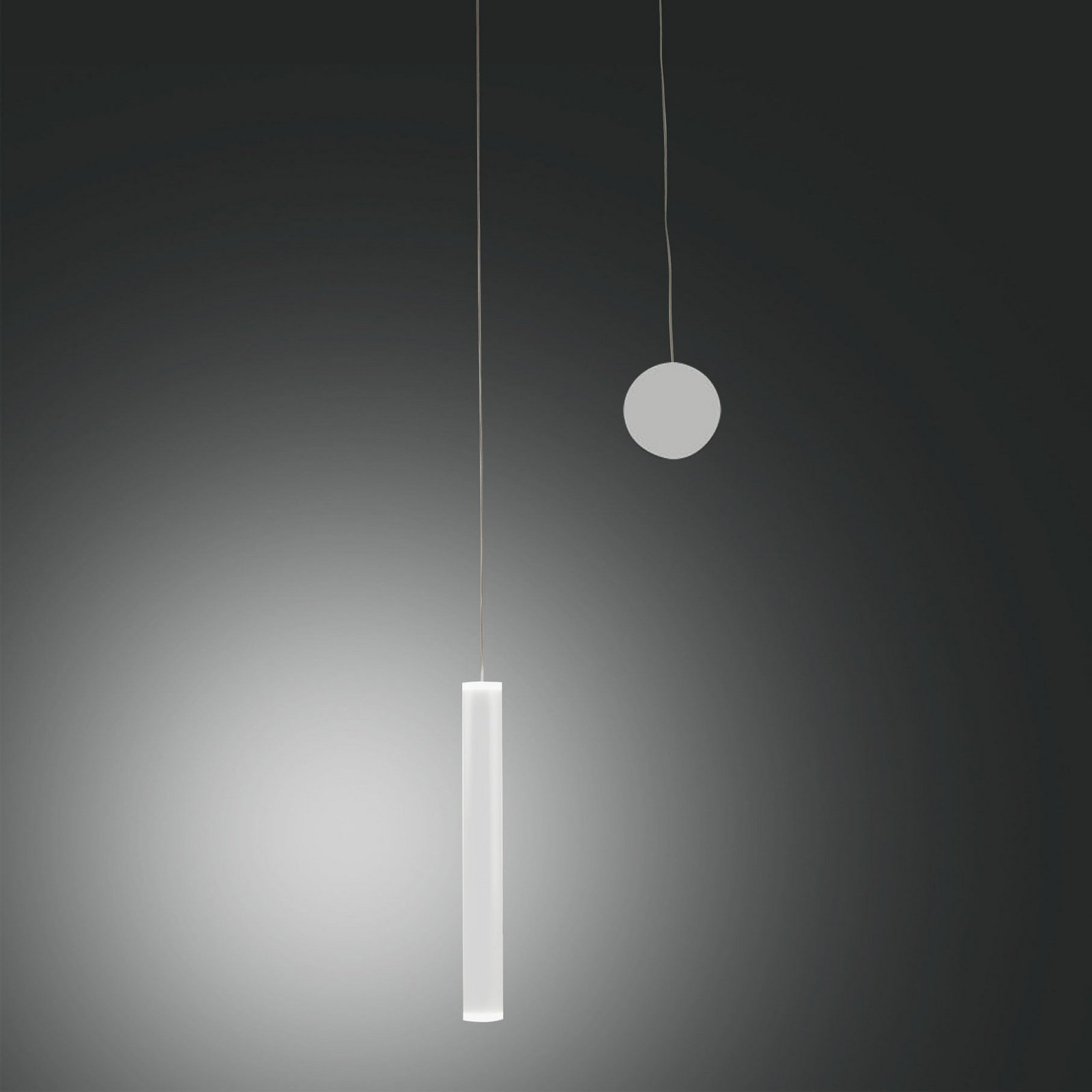 Prado LED pendant light, white, metal, dimmable