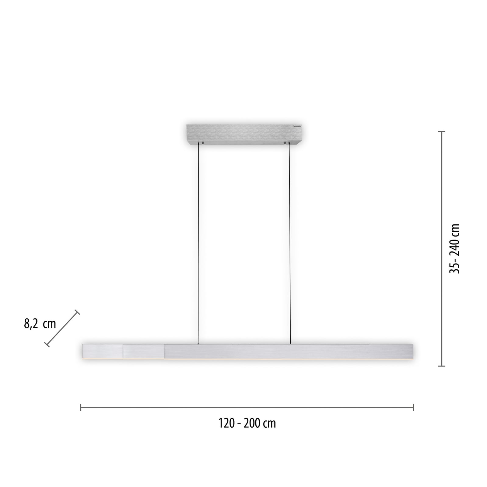 Suspension LED Moto-Rise, diamond, aluminium, CCT - PURE