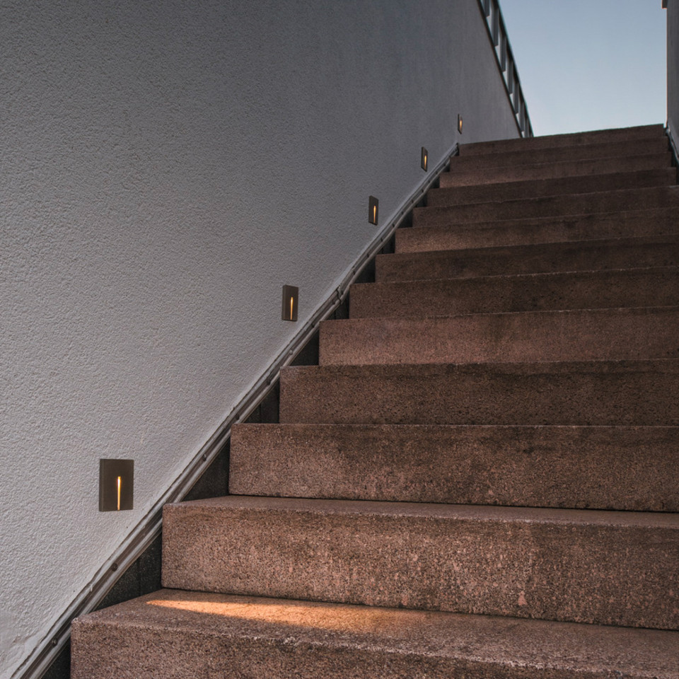 SLV Concreto LED-infälld vägginbyggnadslampa, grå från SLV