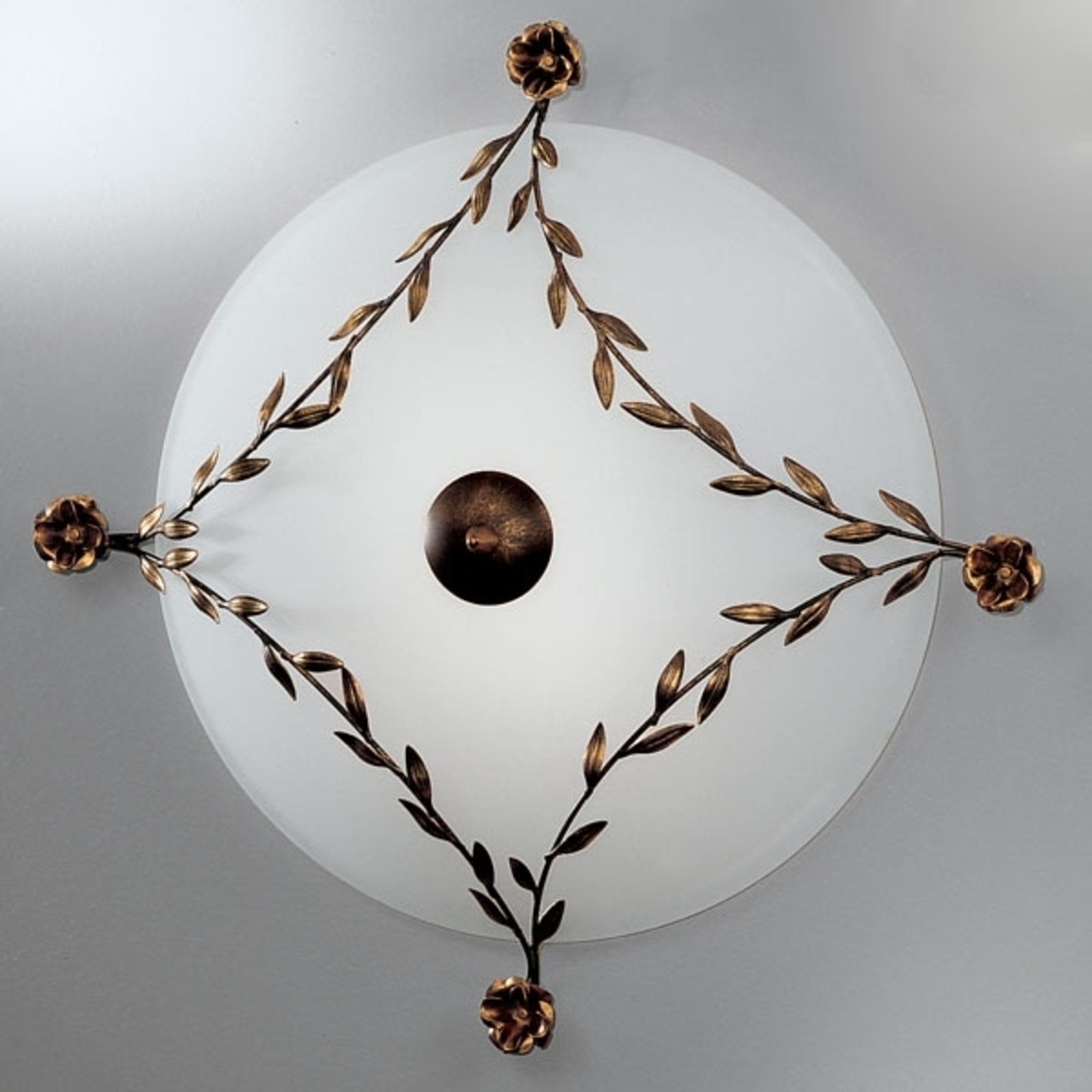 Kögl Ceiling light Rose, 65 cm, for Living / Dining Room, metal, glass, E27, 60 W, energy efficiency: A++, H: 16 cm